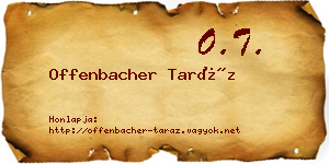 Offenbacher Taráz névjegykártya